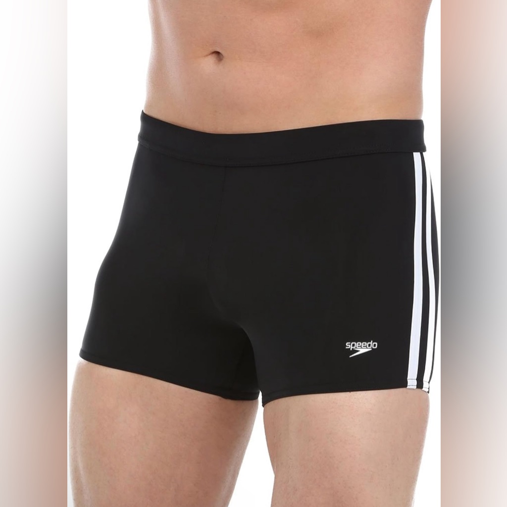 Speedo Mens Swimsuit Square Leg Splice Swim Shorts Size Medium